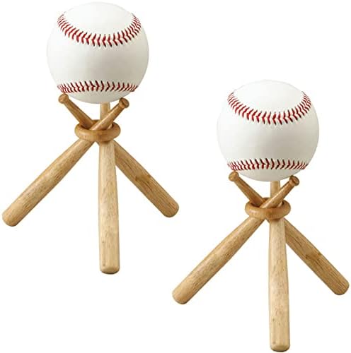 Stylish Wood Baseball Stand Display