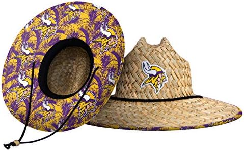 Foco Men’s NFL Floral Lifeguard Straw Sun Hat: Stylish Team Logo!