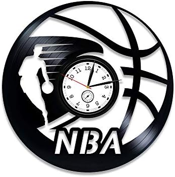 Vintage NBA Vinyl Record Wall Clock – Perfect Basketball Gift!