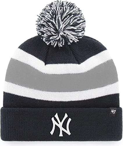 '47 MLB Unisex-Adult Breakaway Cuff Knit Pom Beanie Hat One Size Fits All