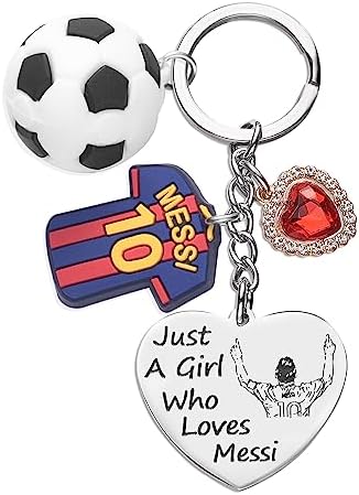 Messi Merchandise Soccer Ball Keychain Gifts For Fans Teen Girls Daughter Women Cute Keychains