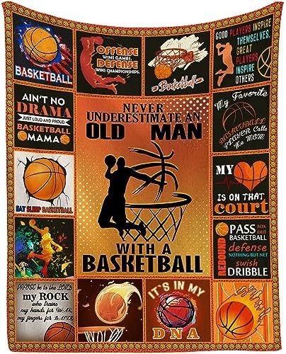 ALBRINT Basketball Blanket, Basketball Gifts, for Sport Fans Gifts, Basketballs Blankets Gift for Team, Best Gifts for Basketball Lovers (60