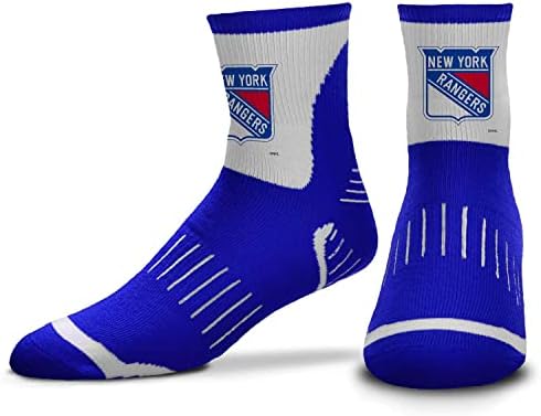 FBF Adult NHL Zoom Curve Team Crew Socks - Poly Spandex Blend - Supportive Formed Heel - Enhance Performance and Style