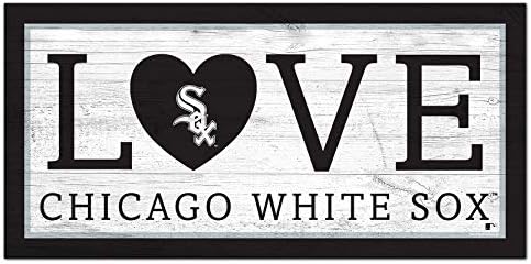Fan Creations MLB Chicago White Sox Unisex Chicago White Sox Love Sign, Team Color, 6 x 12