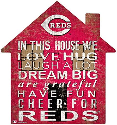 MLB Cincinnati Reds Unisex Cincinnati Reds House Sign, Team Color, 12 inch