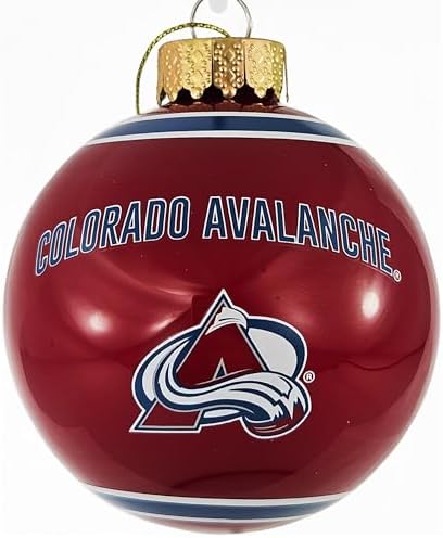 Colorado Avalanche – Collector's Edition Avalanche Glass Ball Ornament – Represent The Maroon, Blue and White and Show Your NHL Spirit with Licensed Avalanche Holiday Fan Decorations