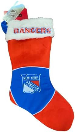 FOCO New York Rangers Christmas Stocking – Plush Limited Edition Holiday Stocking – Show Your Team Spirit to Santa This Holiday Season  with Officially Licensed NHL Fan Decorations