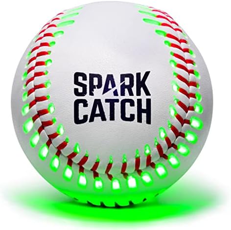 SPARK CATCH Light Up Baseball, Glow in The Dark Baseball, Perfect Baseball Gifts for Boys, Girls, Adults, and Baseball Fans, Official Baseball Size and Weight.