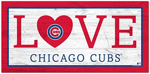 Fan Creations MLB Chicago Cubs Unisex Chicago Cubs Love Sign, Team Color, 6 x 12