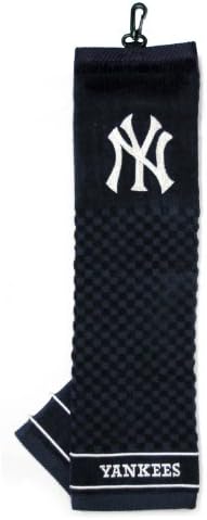 Team Golf MLB Embroidered Golf Towel, Checkered Scrubber Design, Embroidered Logo