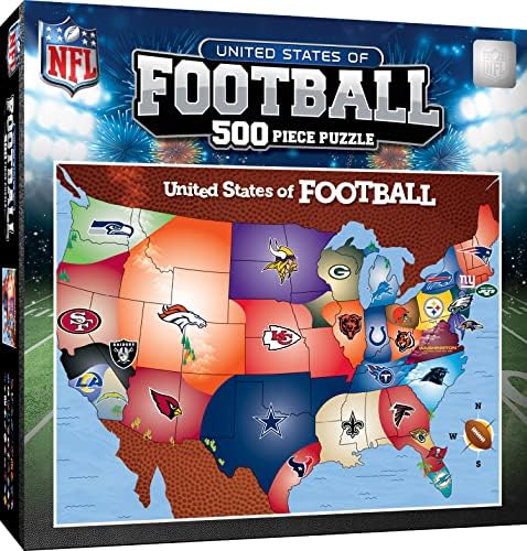 MasterPieces Sports Puzzle - All Teams 500 Piece Jigsaw Puzzle for Adults - NFL League Map Puzzle - 24