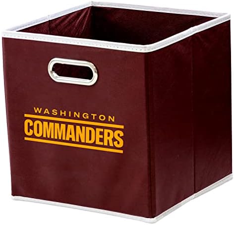 Franklin Sports NFL Storage Bins - Collapsible Cube Container + Storage Basket - NFL Office, Bedroom + Living Room Décor - 11