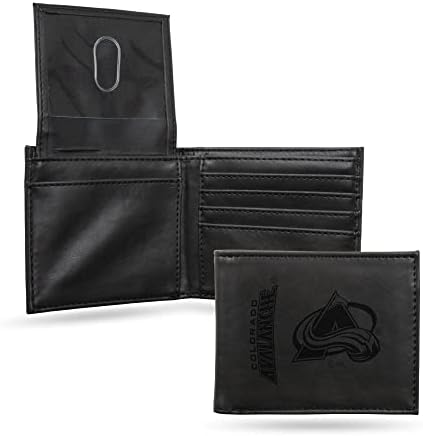 Rico Industries NHL Colorado Avalanche Laser Engraved Bill-fold Wallet - Slim Design - Great Gift