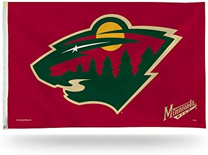 NHL Rico Industries Exclusive 3' x 5' Banner Flag Single Sided - Indoor or Outdoor - Home Décor - Great Gift item For Fans (Minnesota Wild)