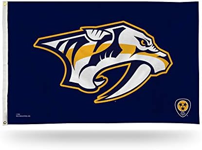 NHL Rico Industries Exclusive 3' x 5' Banner Flag Single Sided - Indoor or Outdoor - Home Décor - Great Gift item For Fans (Nashville Predators)