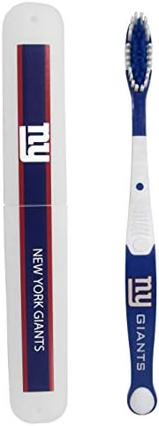 Siskiyou Sports NFL New York Giants Unisex Travel Set Toothbrush and Travel Case,White,One Size