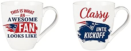 Team Sports America New England Patriots, Ceramic Cup O'Java 17oz Gift Set