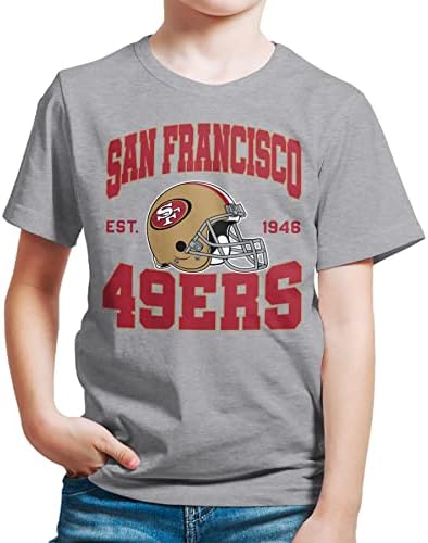 Junk Food Clothing x NFL - Team Helmet - Kids Short Sleeve Fan Shirt for Boys and Girls - Officially Licensed NFL Apparel