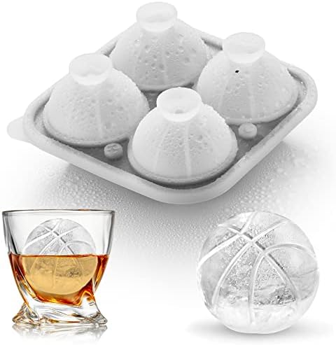 ACOOKEE Silicone Basketball Ice Cube Mold Fun Shapes, Novelty Basketball Gifts, 2.2