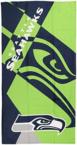 Northwest NFL Seattle Seahawks 30 x 60 Inch Beach Towel, Puzzle Design
