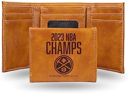 NBA Basketball NBA Champions Laser Engraved Front Pocket Wallet - Compact/Comfortable/Slim