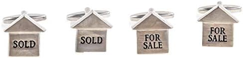 MRCUFF Realtor for Sale Real Estate Agent MLS Sold 2 Pairs Cufflinks in a Presentation Gift Box & Polishing Cloth