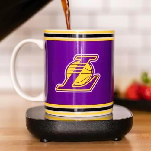 Uncanny Brands NBA Los Angeles Lakers Logo Mug Warmer with Mug – Keeps Your Favorite Beverage Warm - Auto Shut On/Off