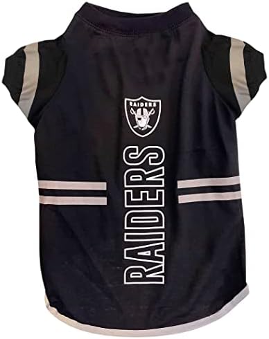 Pets First NFL Las Vegas Raiders Dog T-Shirt, Football Dogs & Cats Shirt - Durable Sports PET TEE - 3 Sizes, NFL PET Outfit, Reflective TEE Shirt in Team Color, Cool Football Dog Tee, Small