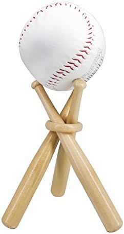 ZHTOOL Wooden Baseball Display Stand Holder