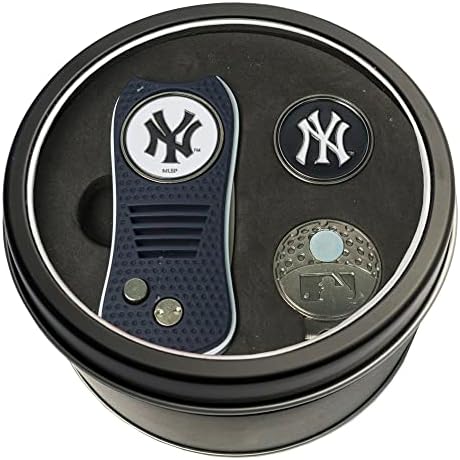 Team Golf MLB Adult-Unisex Tin Gift Set with Retractable Divot Tool, Cap Clip, and Ball Marker