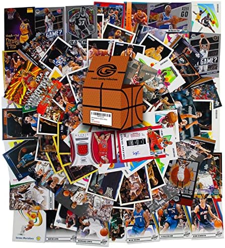 NBA Basketball Cards Hit Collection Sports Cards Packs | 100x Official NBA Cards | 2 Relic, Autograph or Jersey Cards Guaranteed | Gift Box & Collecting Guide | Perfect Starter Basketball Cards Box