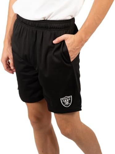 Ultra Game NFL Men's 7 Inch Soft Mesh Active Training Shorts
