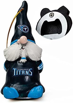 Tennessee Titans NFL Gnome Bottle Opener with Hanging/Cord - Great Gift/Accessory for Any Man Cave, Den, Tailgating Cooler, Bar or even a Christmas Tree - Your Gnomie Hangs Almost Anywhere
